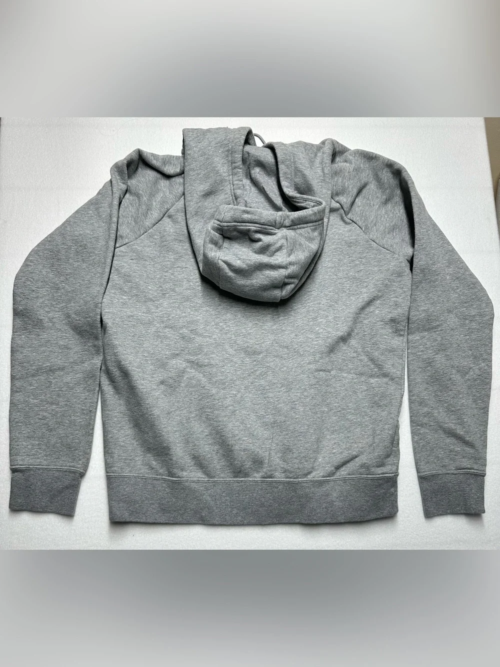 Nike Women's Small Gray Pullover Hoodie with White Embroidered Swoosh